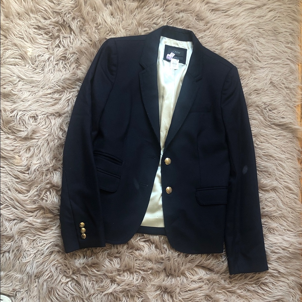 J. Crew Navy Blazer with Gold Buttons
